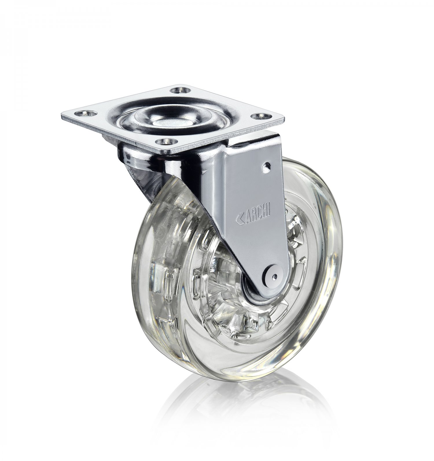 Rodízio Cromo Gel Sem Freio